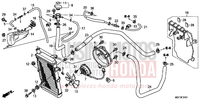 RADIATEUR (FJS400D9/FJS400A) de SW-T400 ABS SWORD SILVER METALLIC (NHA95) 2009